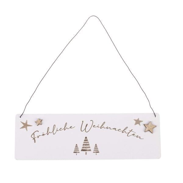 Blechschild Frohe Weihnachten 8x25cm - Kidis Art
