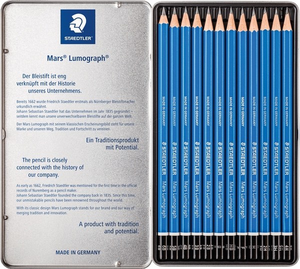 Bleistift Mars® Lumograph® 100 12er Set - Kidis Art