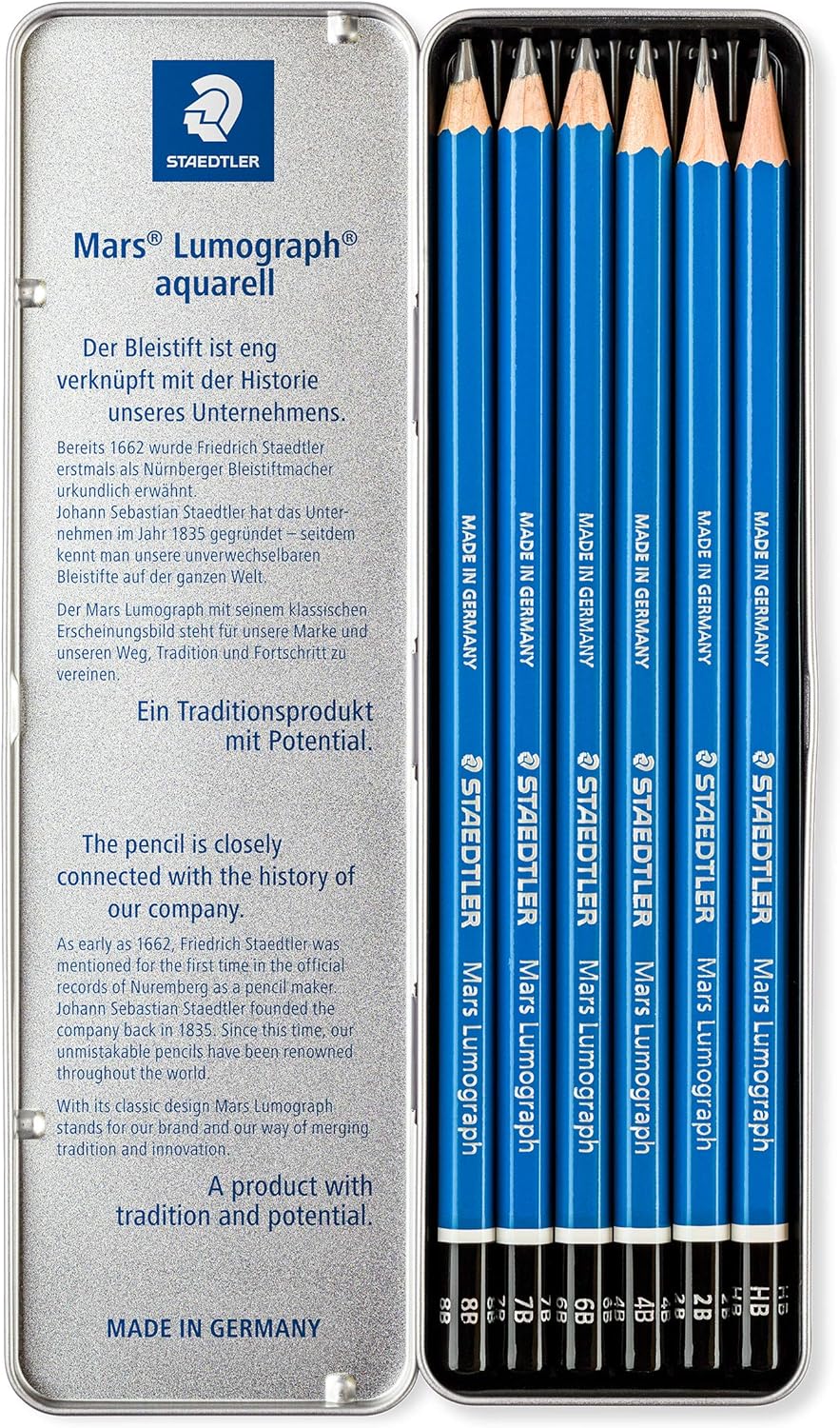 Bleistift Mars® Lumograph® 100 6er-Set - Kidis Art