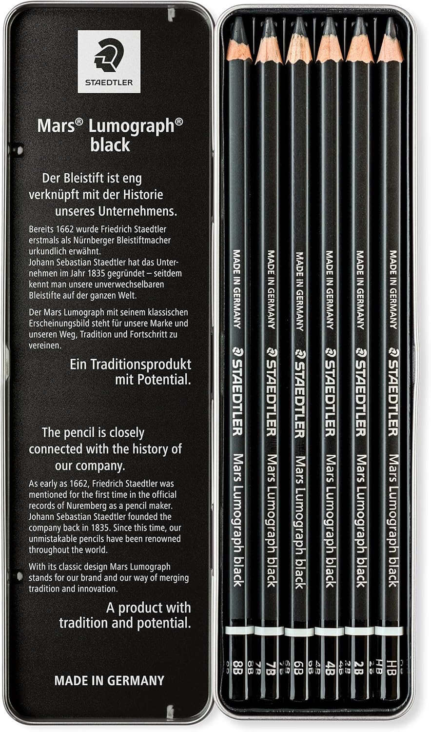 Bleistift Mars® Lumograph® black 100B - Kidis Art