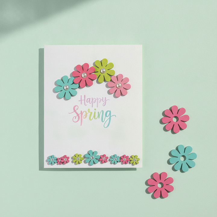 Blumen Holz bunt gemischt 12St 4cm