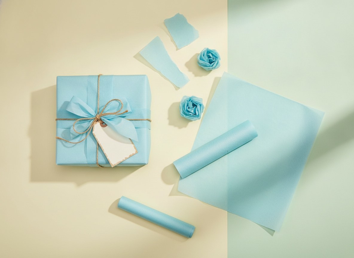 Blumenseide 20g/m² hellblau - Kidis Art