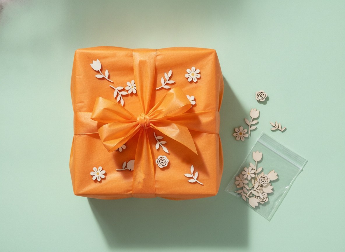 Blumenseide 20g/m² orange - Kidis Art