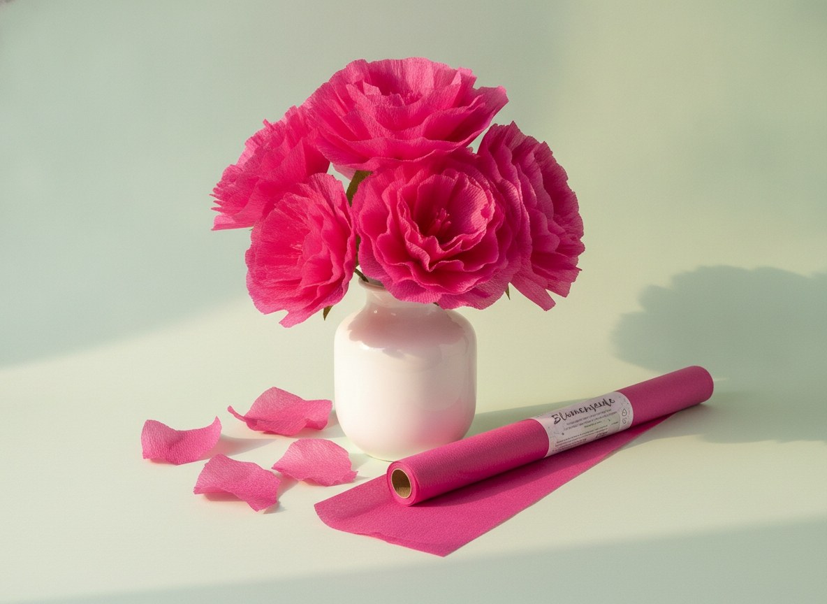 Blumenseide 20g/m² pink - Kidis Art