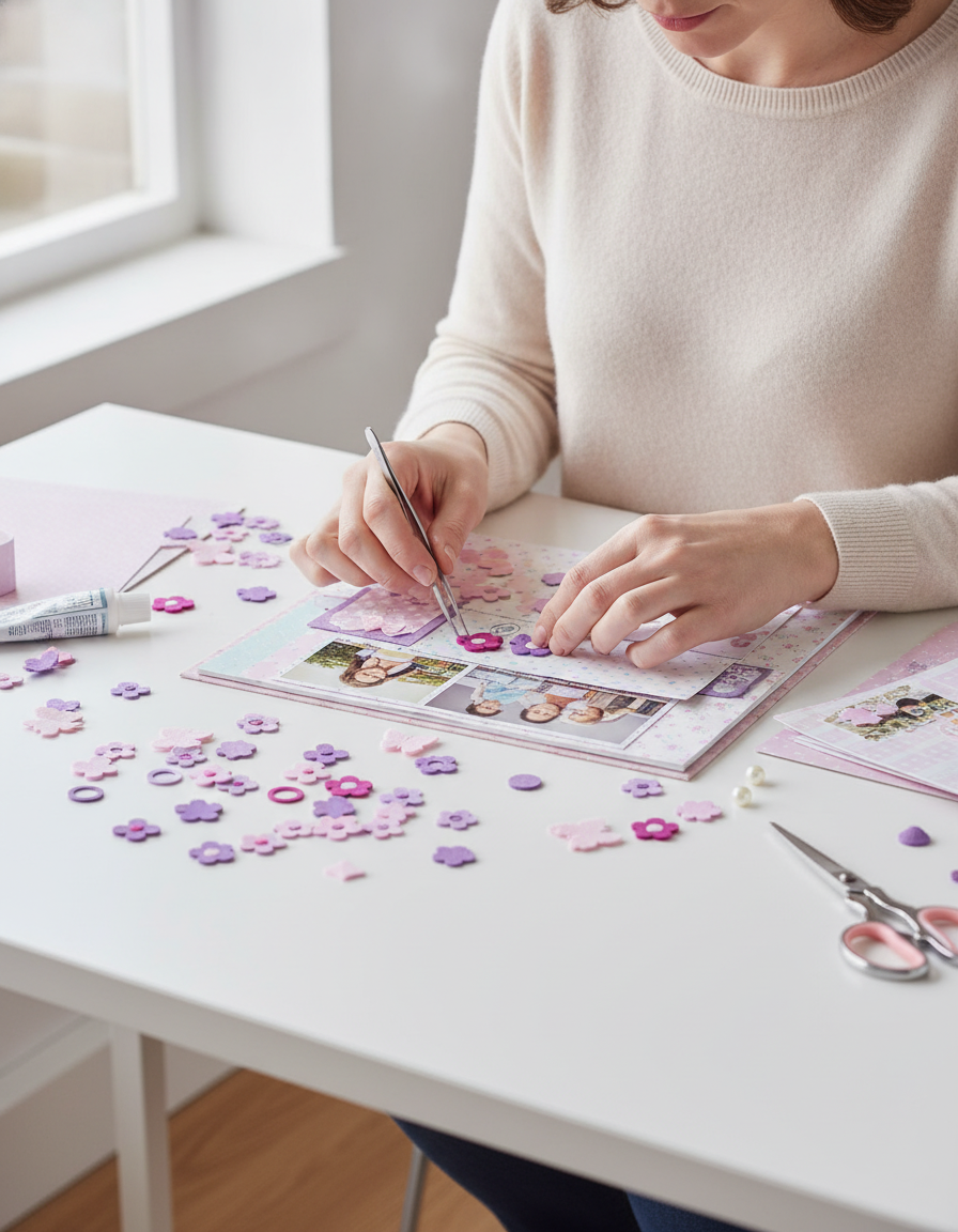 Blumenseide 20g/m2 rosa-sort. - Kidis Art
