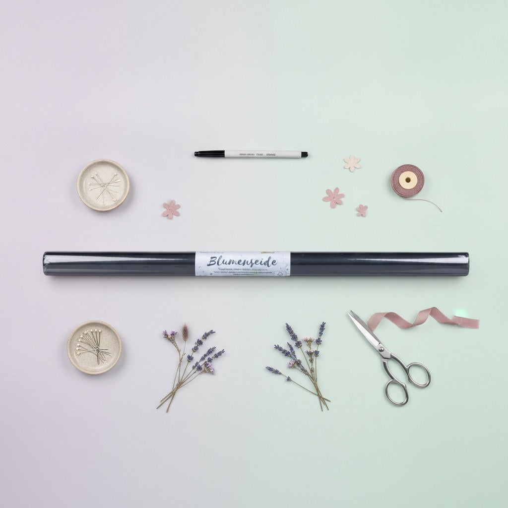 Blumenseide 20g/m² schwarz - Kidis Art