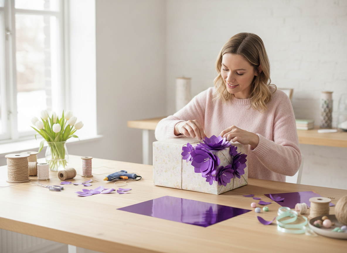 Blumenseide 20g/m² violett - Kidis Art