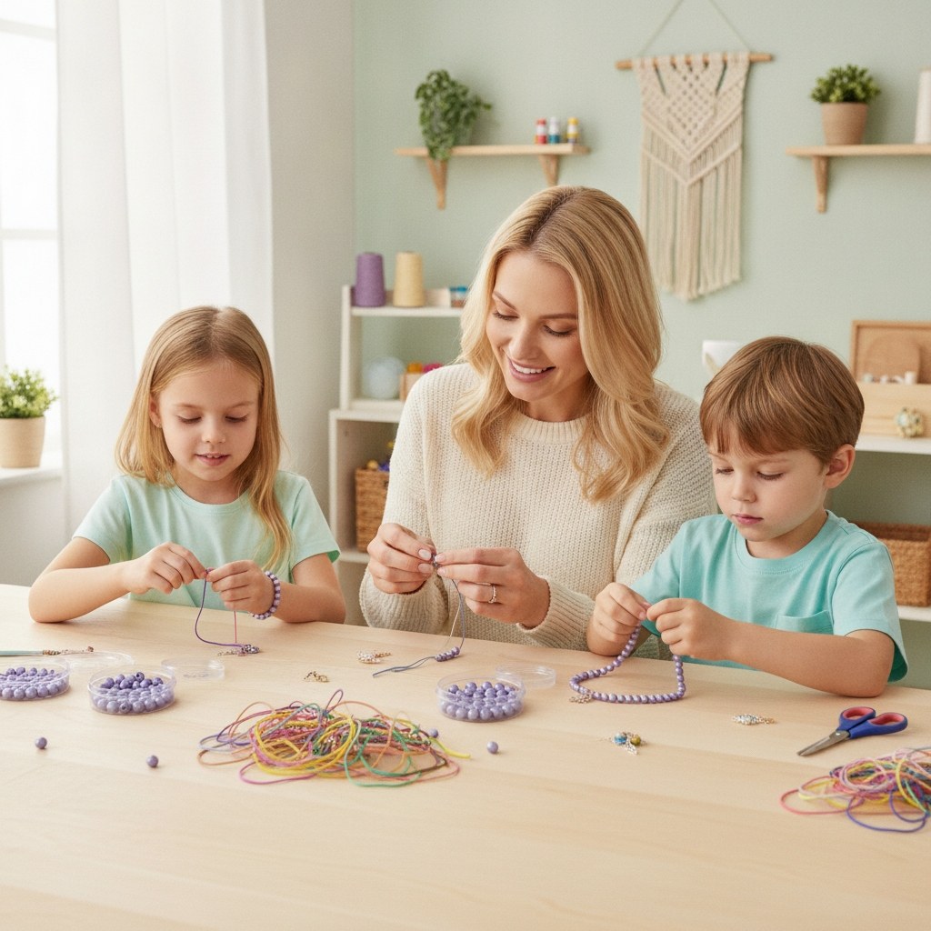 Böhmische Glasperle 6mm Wachs violett 50St - Kidis Art