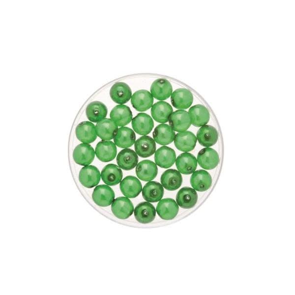 Böhmische Glasperle 4mm Wachs peridot 75St - Kidis Art
