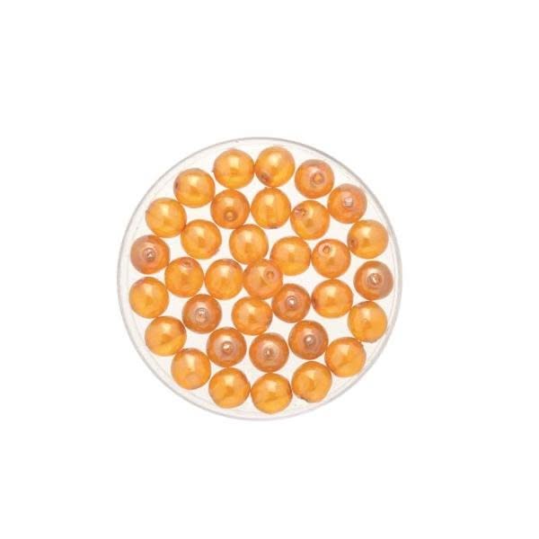 Böhmische Glasperle 4mm Wachs topaz 75St - Kidis Art