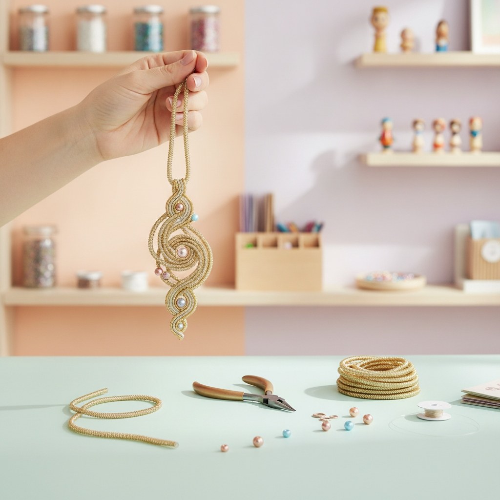 Goldfarbener Bouillon Draht 1,5mm mit segmentierter Rippelstruktur für Schmuck und Handwerk