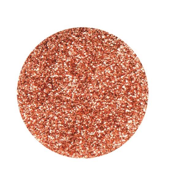 Hellkupfer Brillant-Glitter feine Partikel metallischer Glanz Nahaufnahme