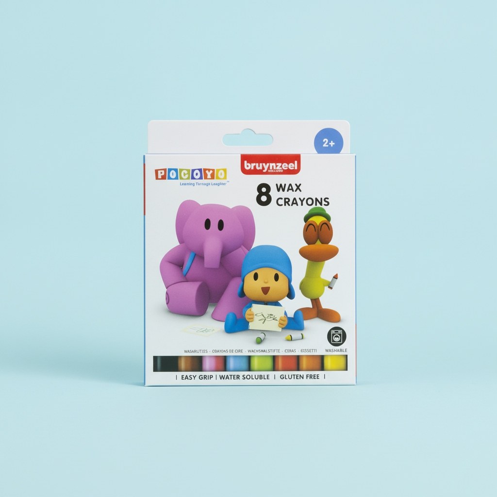 Bruynzeel 8-teiliges Wachsmalstifteset für Kinder - Kidis Art