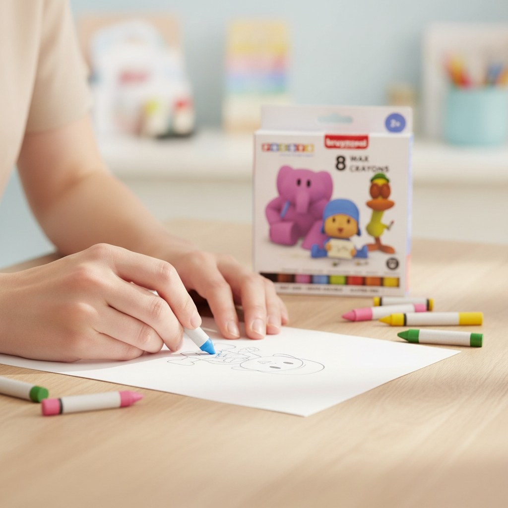 Bruynzeel 8-teiliges Wachsmalstifteset für Kinder - Kidis Art