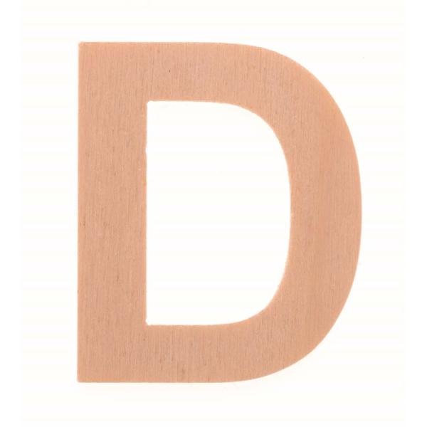 Buchstabe D 6cm Pappel FSC - Kidis Art