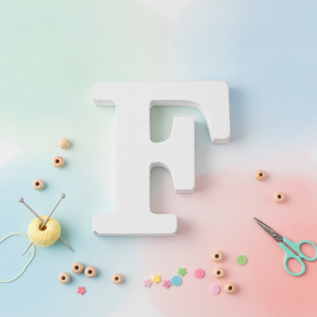 Buchstabe F, 5,5x0,9cm 1Stk. MDF - Kidis Art