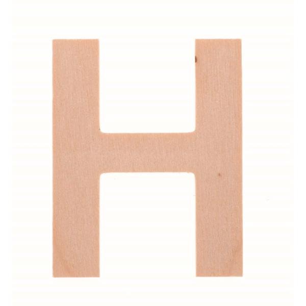 Buchstabe H 6cm Pappel FSC - Kidis Art