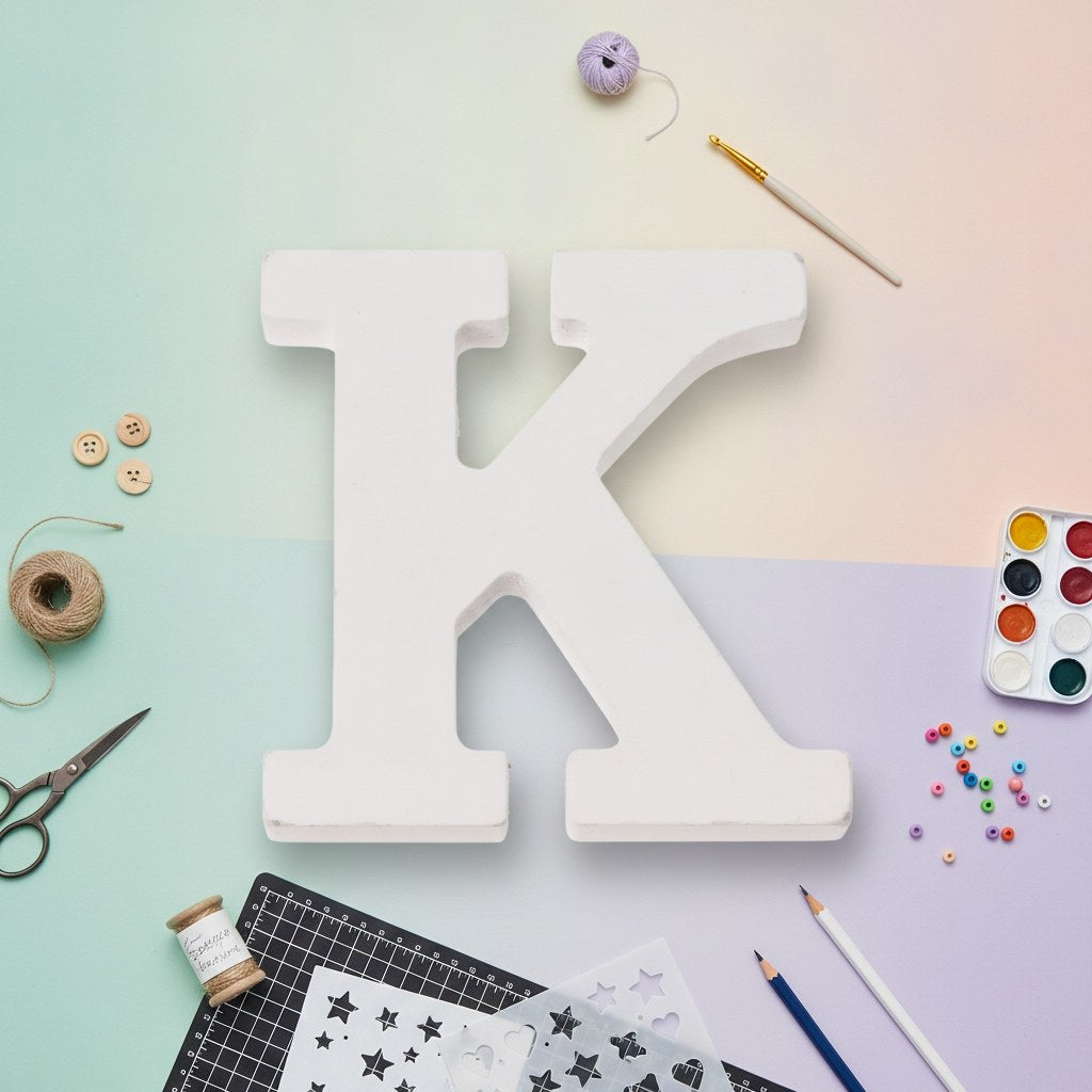 Buchstabe K 5,5x0,9cm 1Stk. MDF - Kidis Art