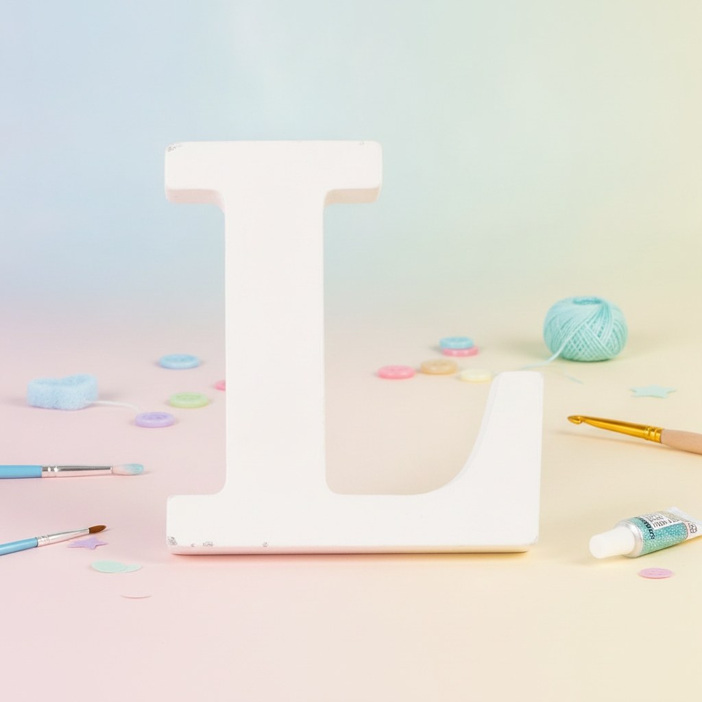 Buchstabe L 5,5x0,9cm 1Stk. MDF - Kidis Art