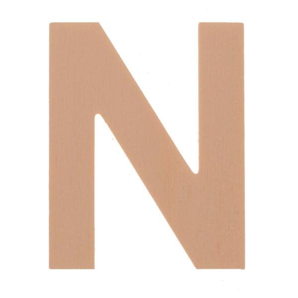 Buchstabe N 6cm Pappel FSC - Kidis Art