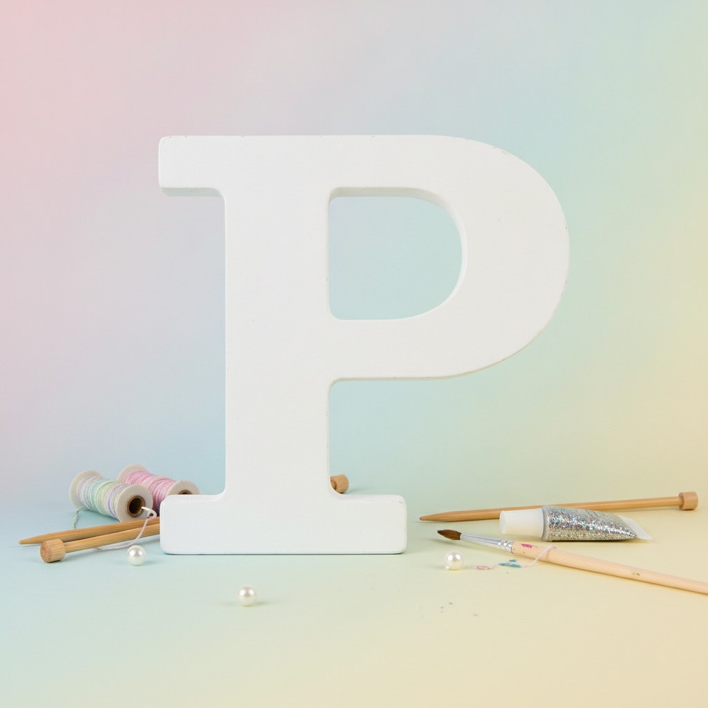 Buchstabe P 5,5x0,9cm 1Stk. MDF - Kidis Art
