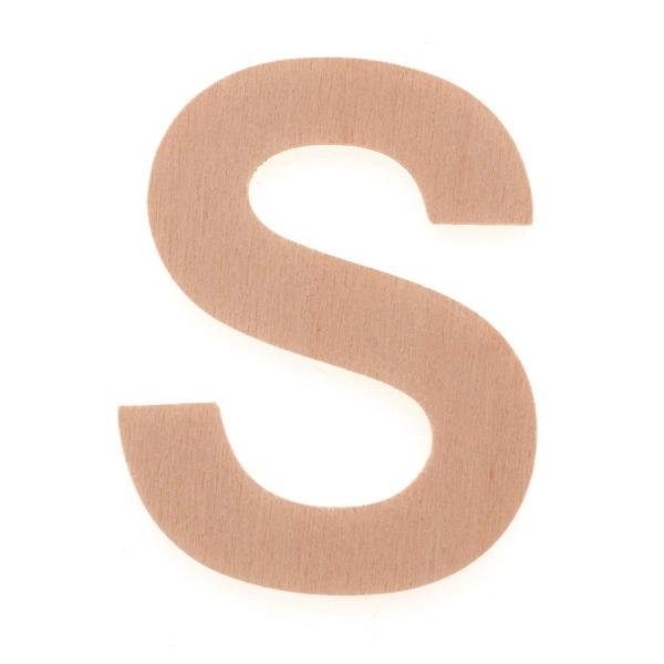 Buchstabe S 6cm Pappel FSC - Kidis Art