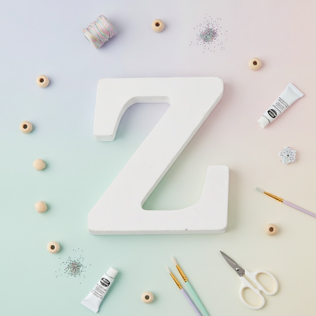 Buchstabe Z 5,5x0,9cm 1Stk. MDF - Kidis Art