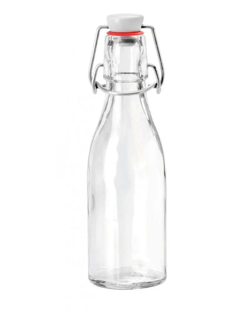 Bügelflasche rund, Klarglas 200ml - Kidis Art