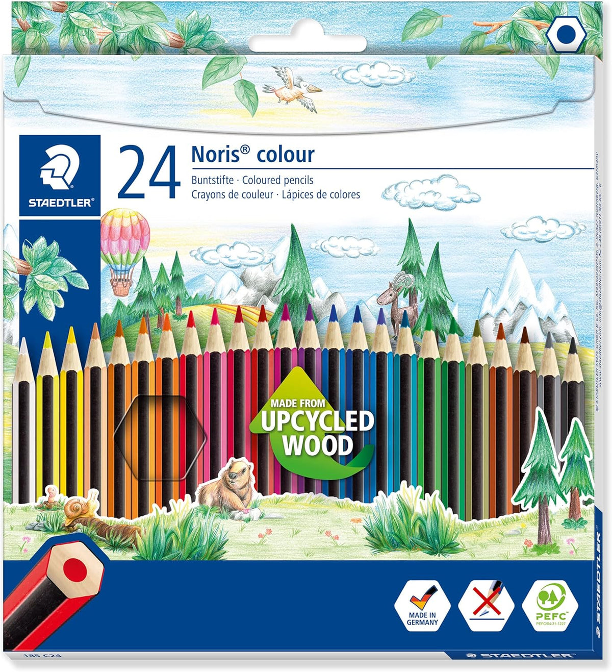 Buntstifte Noris® colour 185, 24er Kartonbox POW - Kidis Art