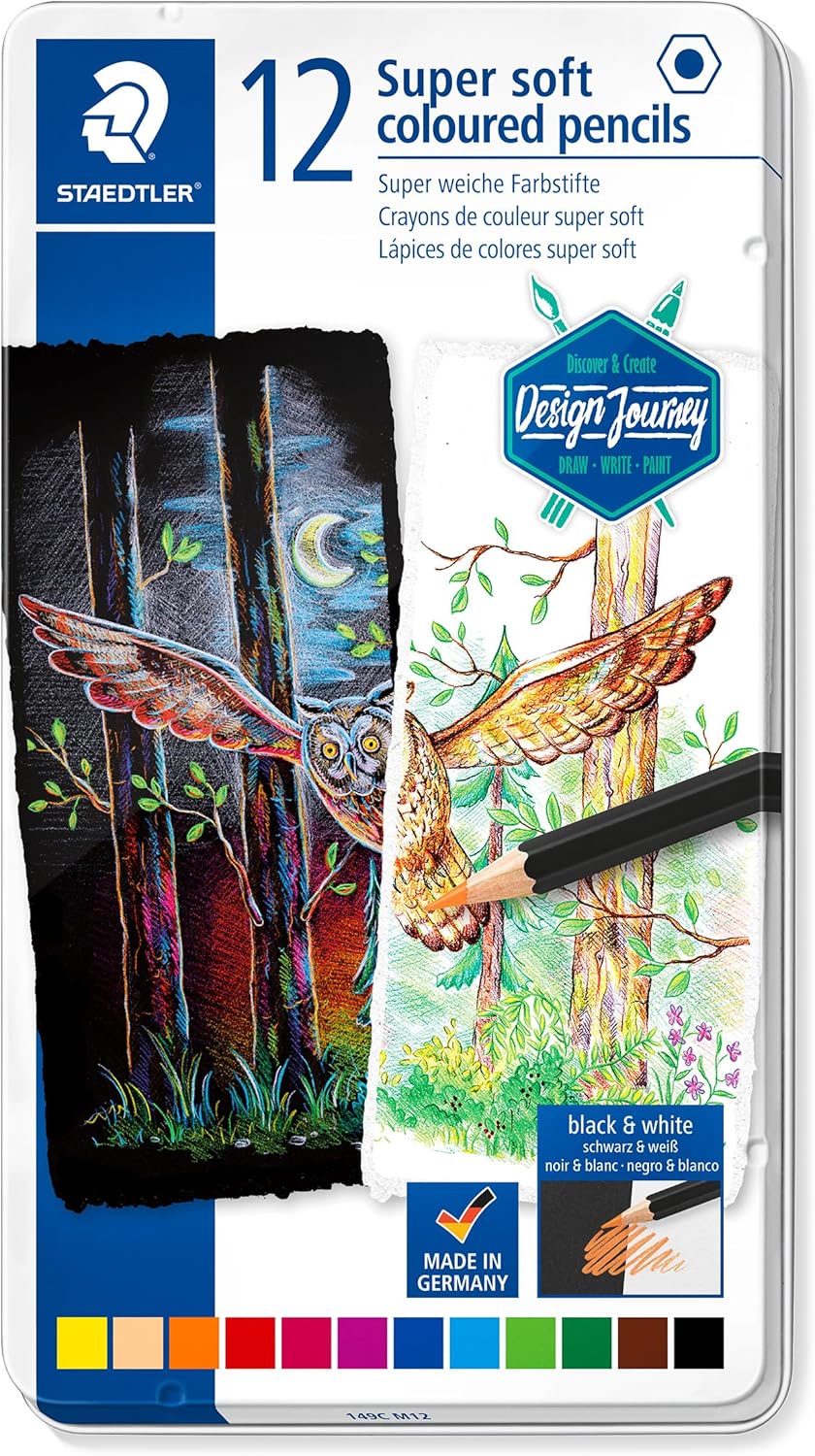 Buntstifte STAEDTLER® 149C Black Edition 12er, Metall - Kidis Art