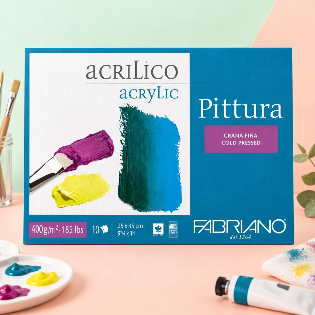 Generiert: [c2bce1b4-cea5-49d9-a361-021c70affa21] Hauptbild – Fabriano Pittura Block - 25 x 35 cm - 400g - 10 Blatt