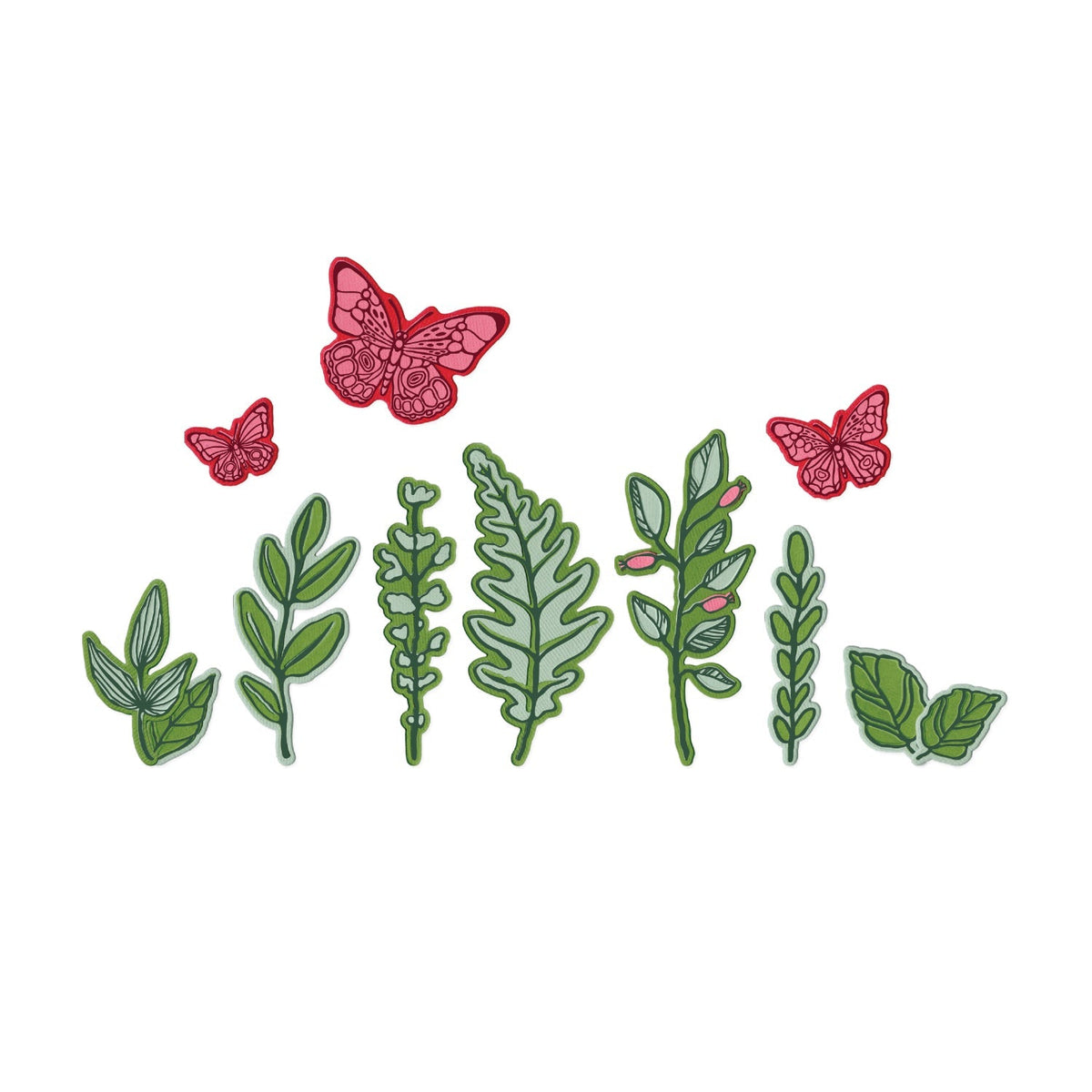Clear Stamps Set 12er-Pack mit 26er-Pack Framelits Stanzschablonen Greenery Layers 1 von Vic - Kidis Art