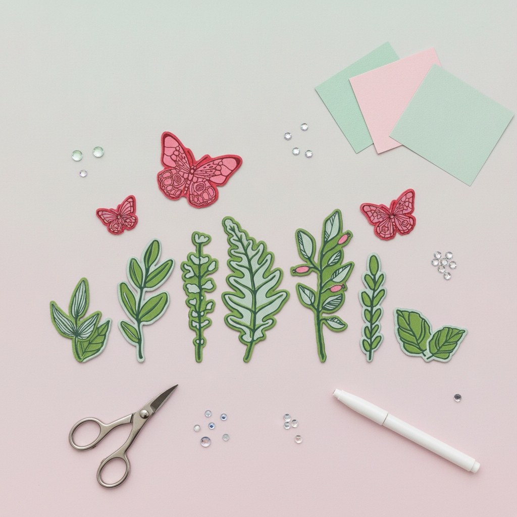 Clear Stamps Set 12er-Pack mit 26er-Pack Framelits Stanzschablonen Greenery Layers 1 von Vic - Kidis Art