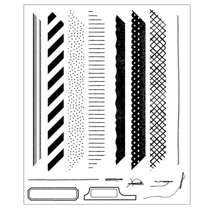Clear Stamps Set 15er-Pack mit 14er-Pack Framelits Build-A-Frame von 49 &amp; Market - Kidis Art