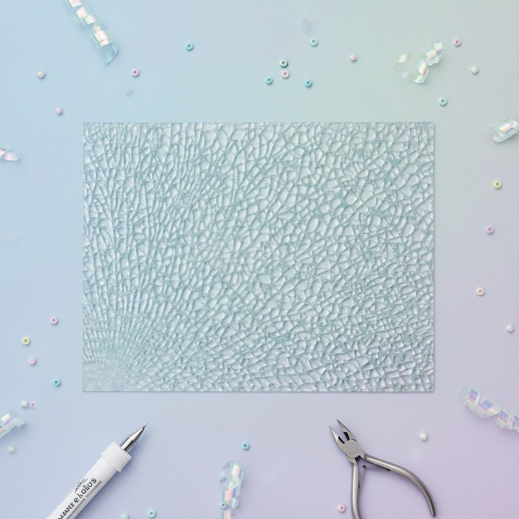 Crackle-Mosaic Platte, crystal - Kidis Art