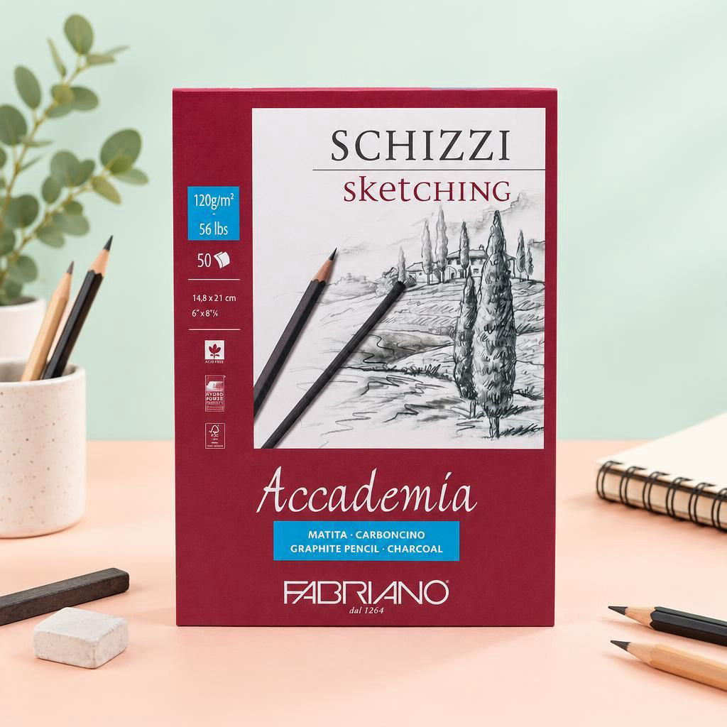 Generiert: [d0df45a3-5a1f-4a3d-872d-269fcf641427] Hauptbild – Fabriano Accademia Block geleimt - A5 - 120g - 50 Blatt