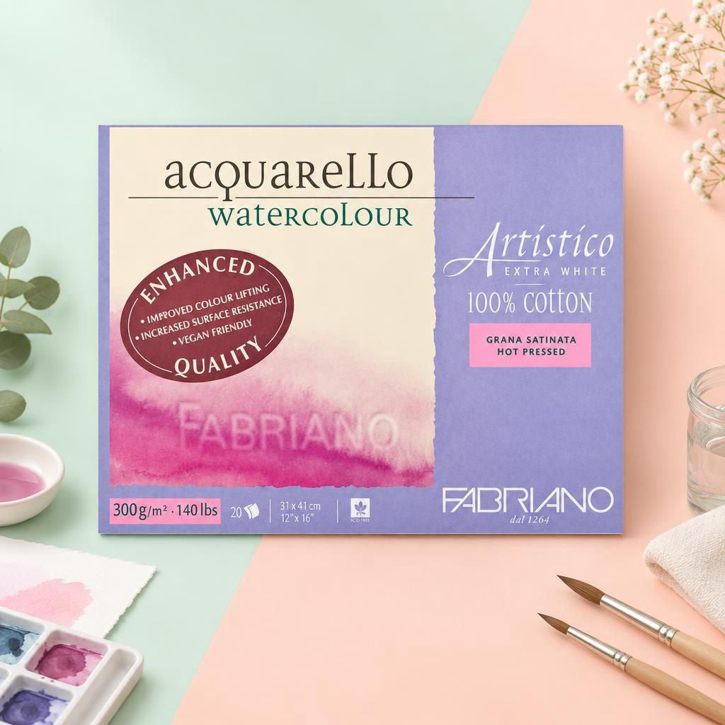 Generiert: [d3edde84-dec3-4987-abf0-b789dc2b2aaf] Hauptbild – Fabriano Artistico - extra white - Block - 30,5x45,5cm - 300g - 20 Blatt - satiniert