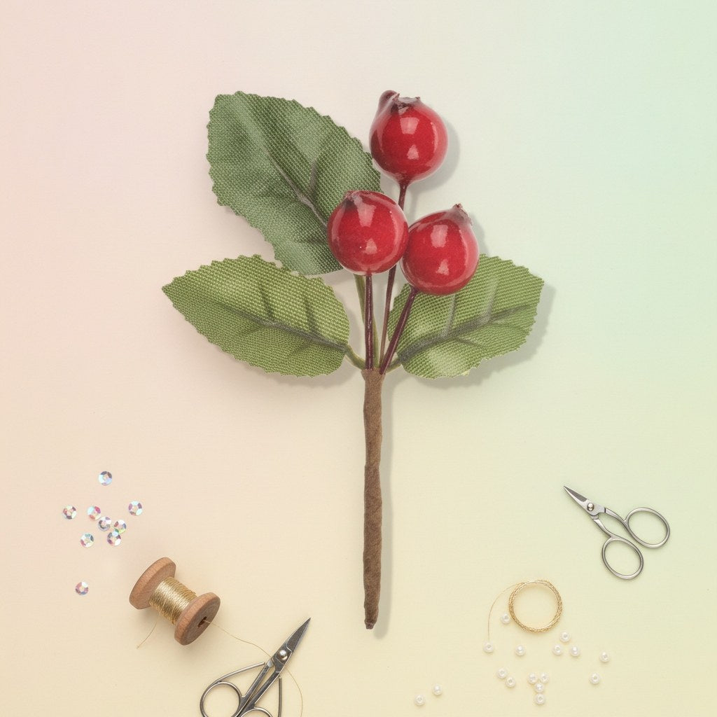 Deco-Beeren, rot 12mm - Kidis Art