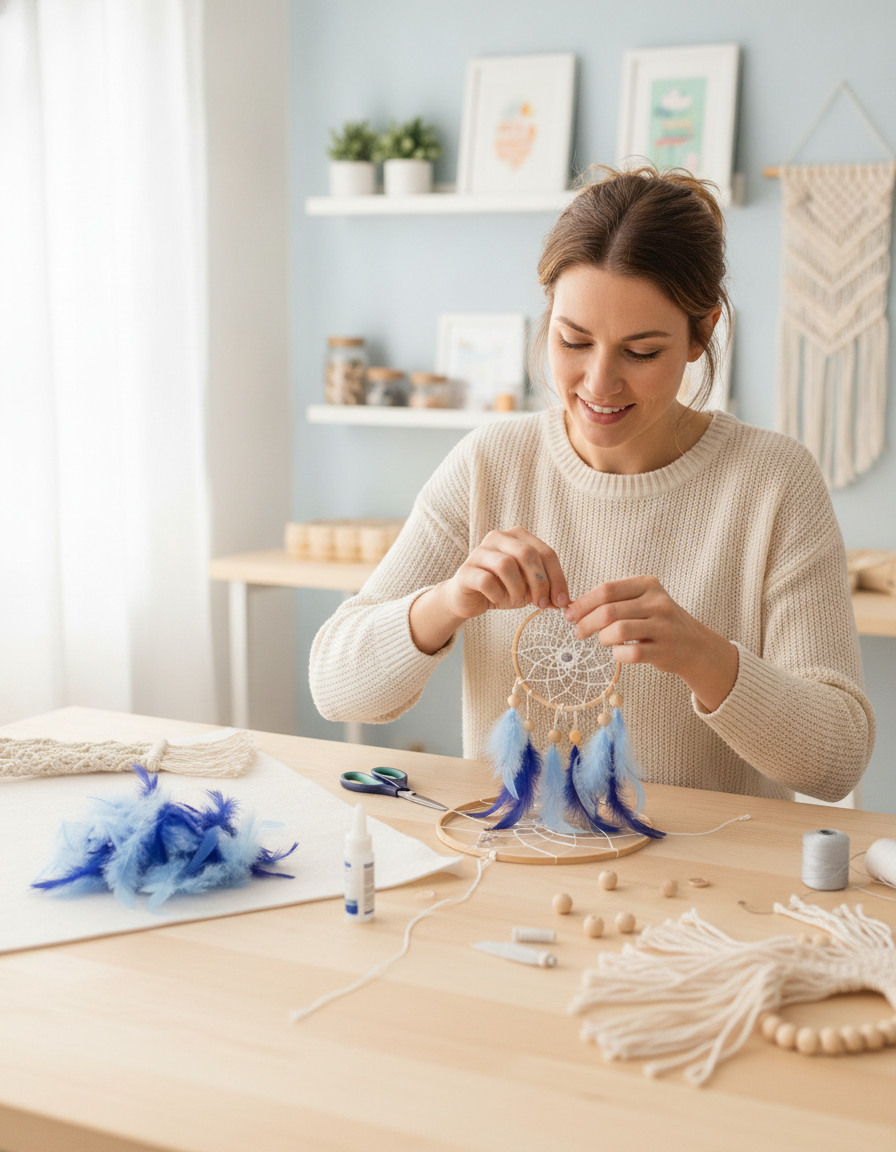 Deco-Federn blau-sortiert 10g - Kidis Art