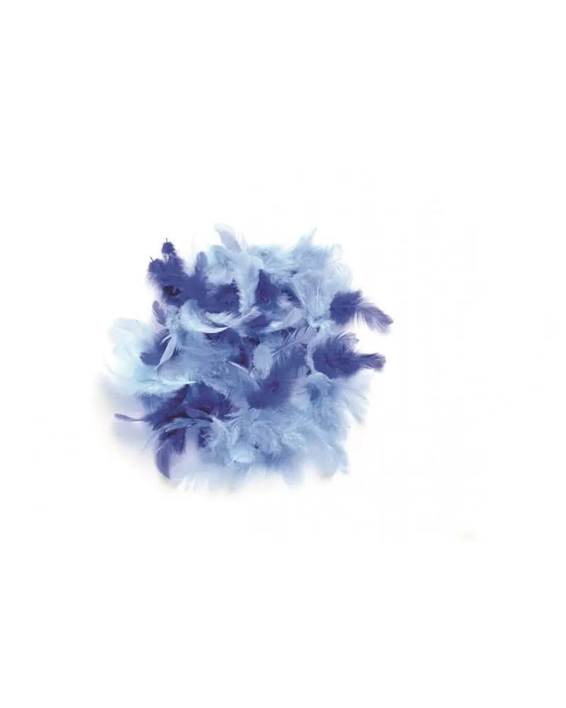 Deco-Federn blau-sortiert 10g - Kidis Art