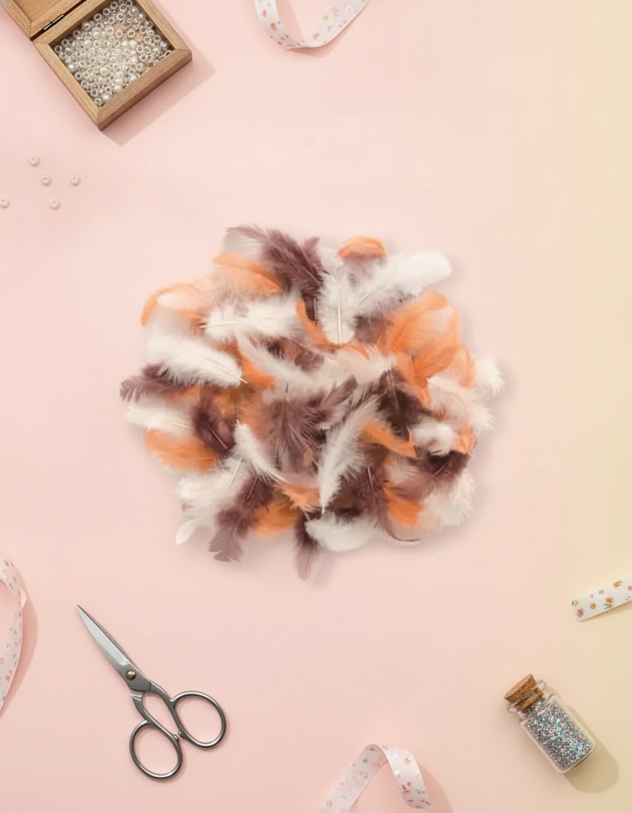 Deco-Federn braun-sortiert 10g - Kidis Art