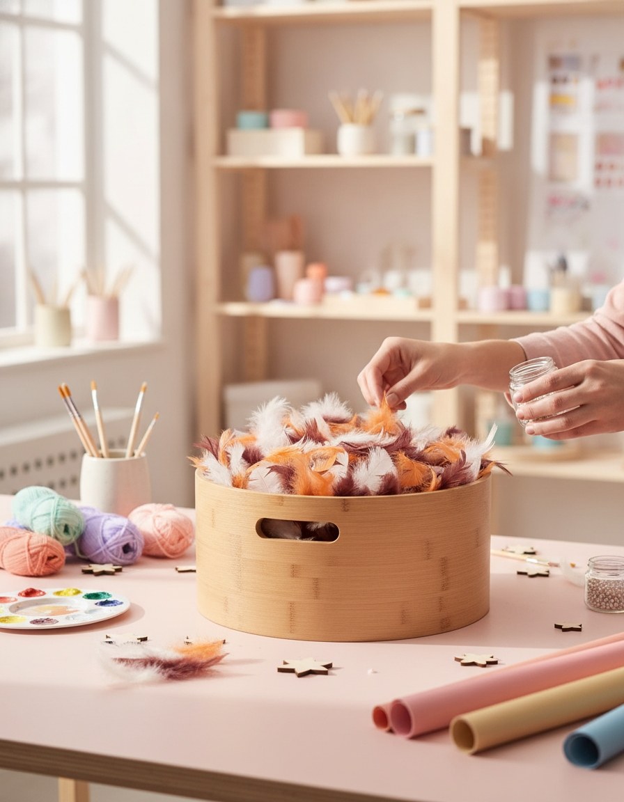 Deco-Federn braun-sortiert 10g - Kidis Art