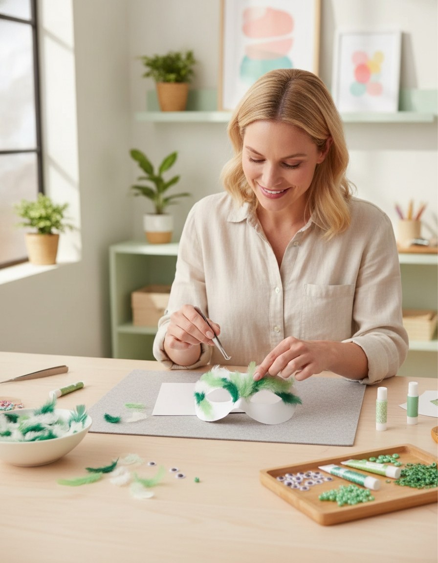 Deco-Federn grün-sortiert 10g - Kidis Art