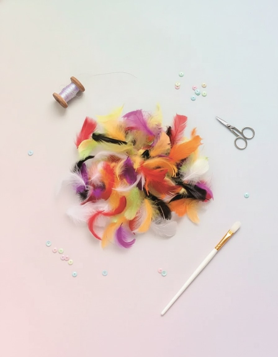Deco-Federn multicolor 2g - Kidis Art
