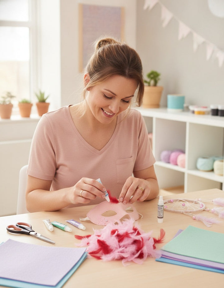 Deco-Federn rosa-sortiert 10g - Kidis Art