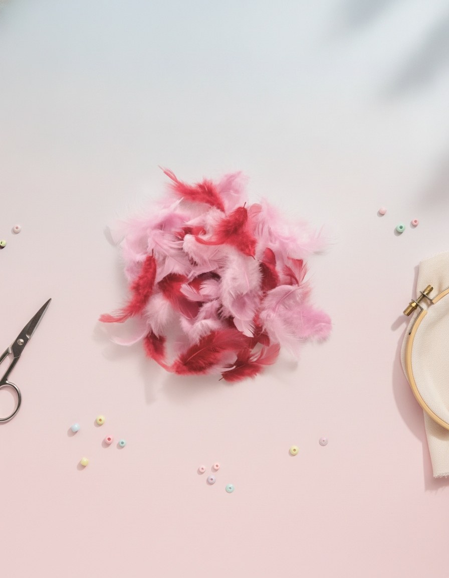 Deco-Federn rosa-sortiert 2g - Kidis Art