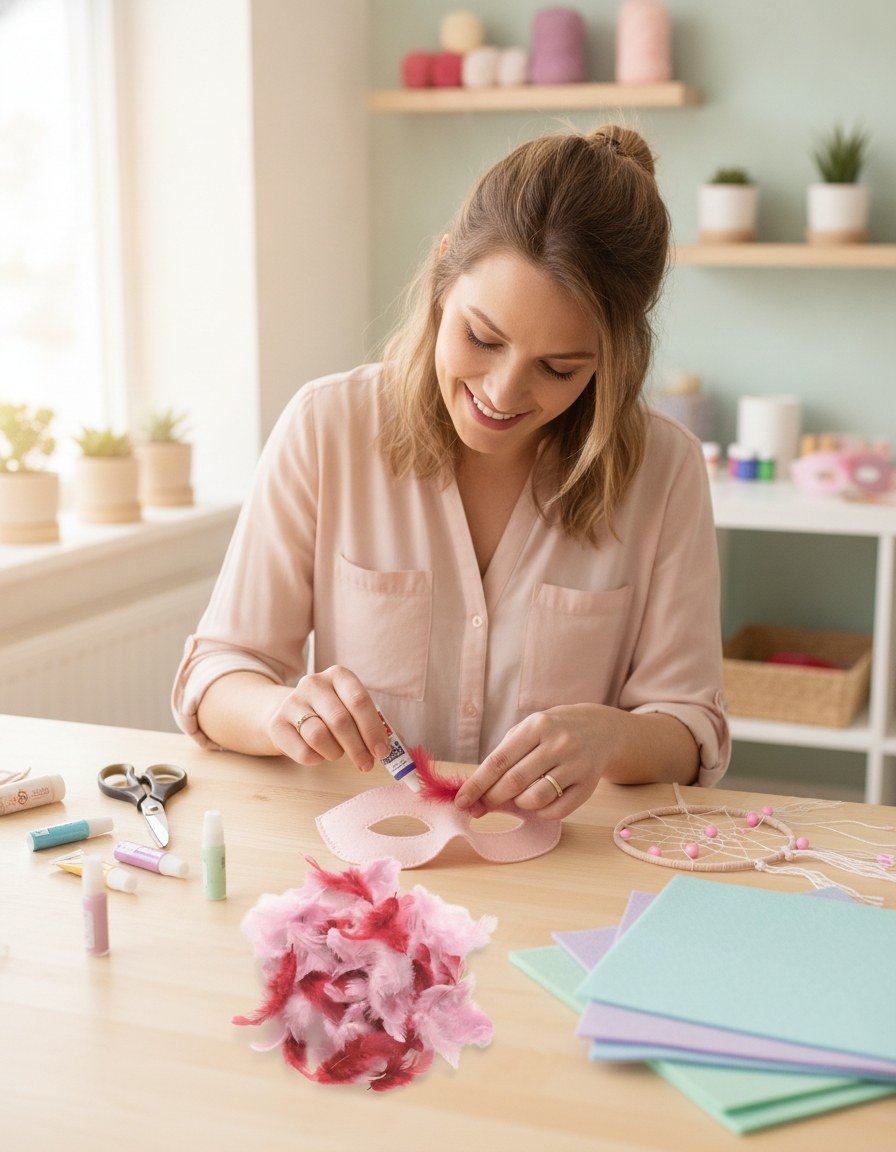 Deco-Federn rosa-sortiert 2g - Kidis Art