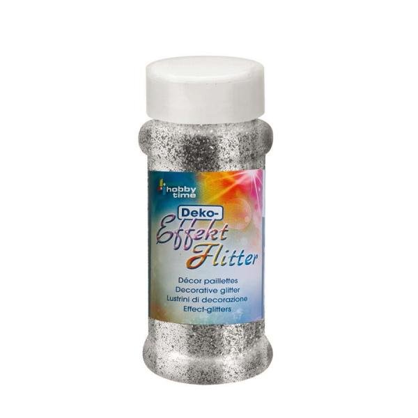 Deko - Effekt - Flitter 60ml silberfarben - Kidis Art
