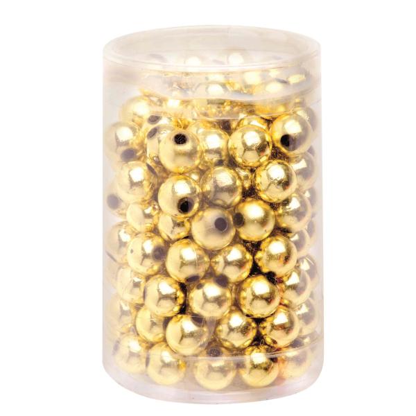 Dekoperlen 75 g 10mm goldfarben - Kidis Art