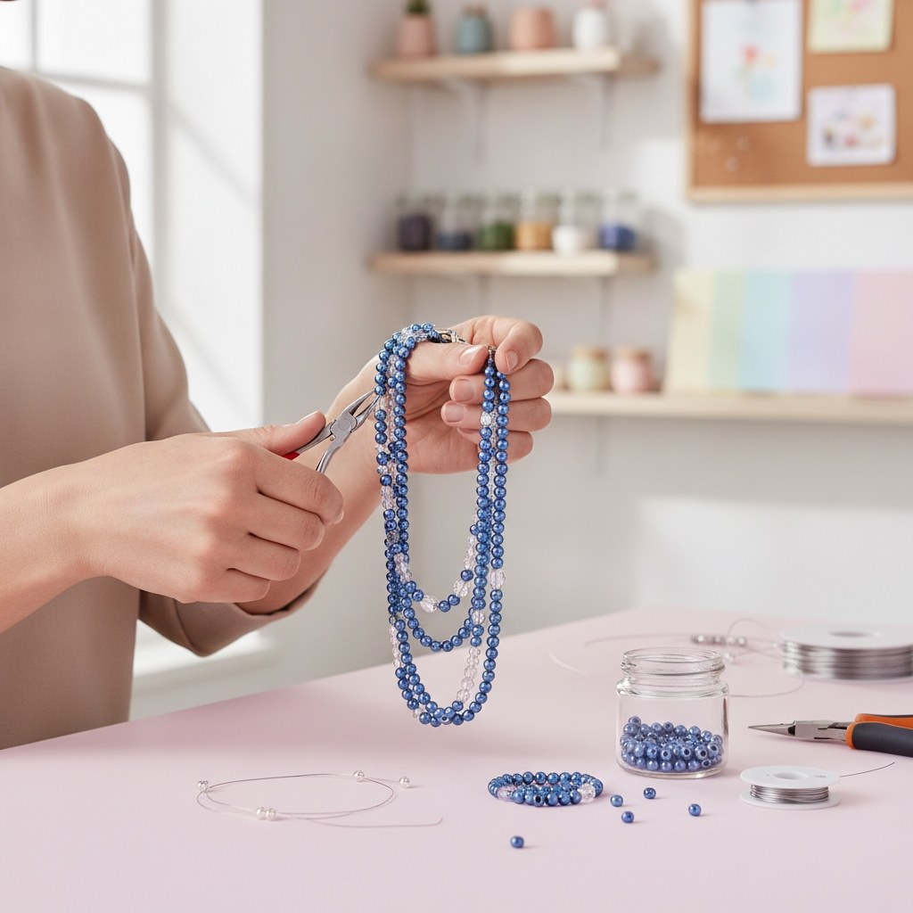 Dekoperlen 75 g 10mm royalblau - Kidis Art